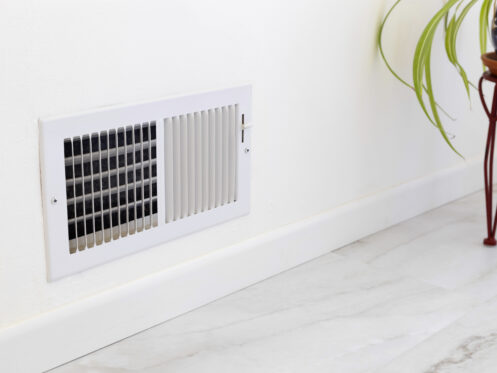 Air vent placed near the floor