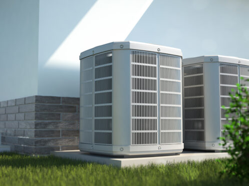 Two AC units outside a Bellingham, WA home