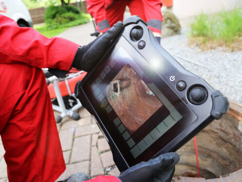 Sewer inspection using a camera