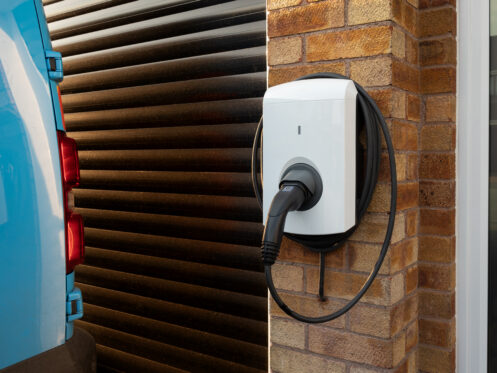 Domestic EV charger in a home in Bellingham